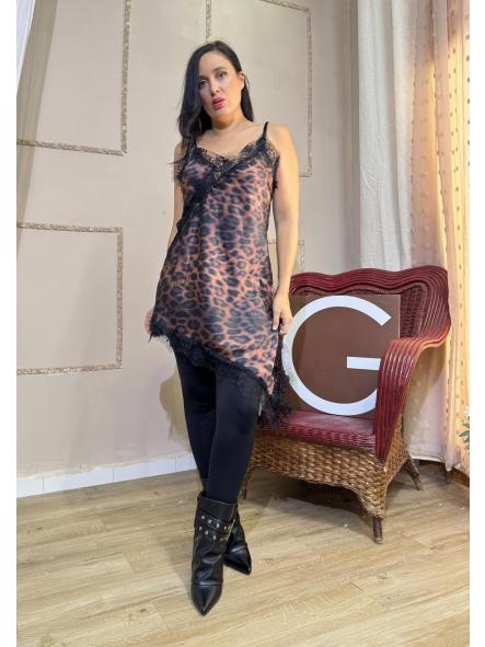 LENCERA ANIMAL PRIN DESIGUAL ESTAMPADO PEQUEÑO MARRON [0]