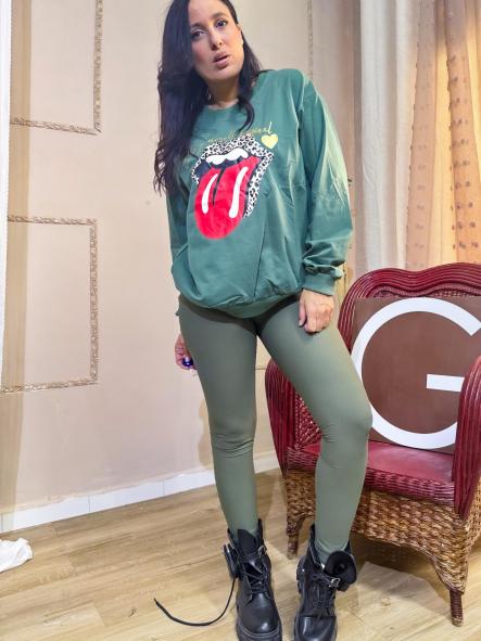 SUDADERA VERDE LENGUA [0]