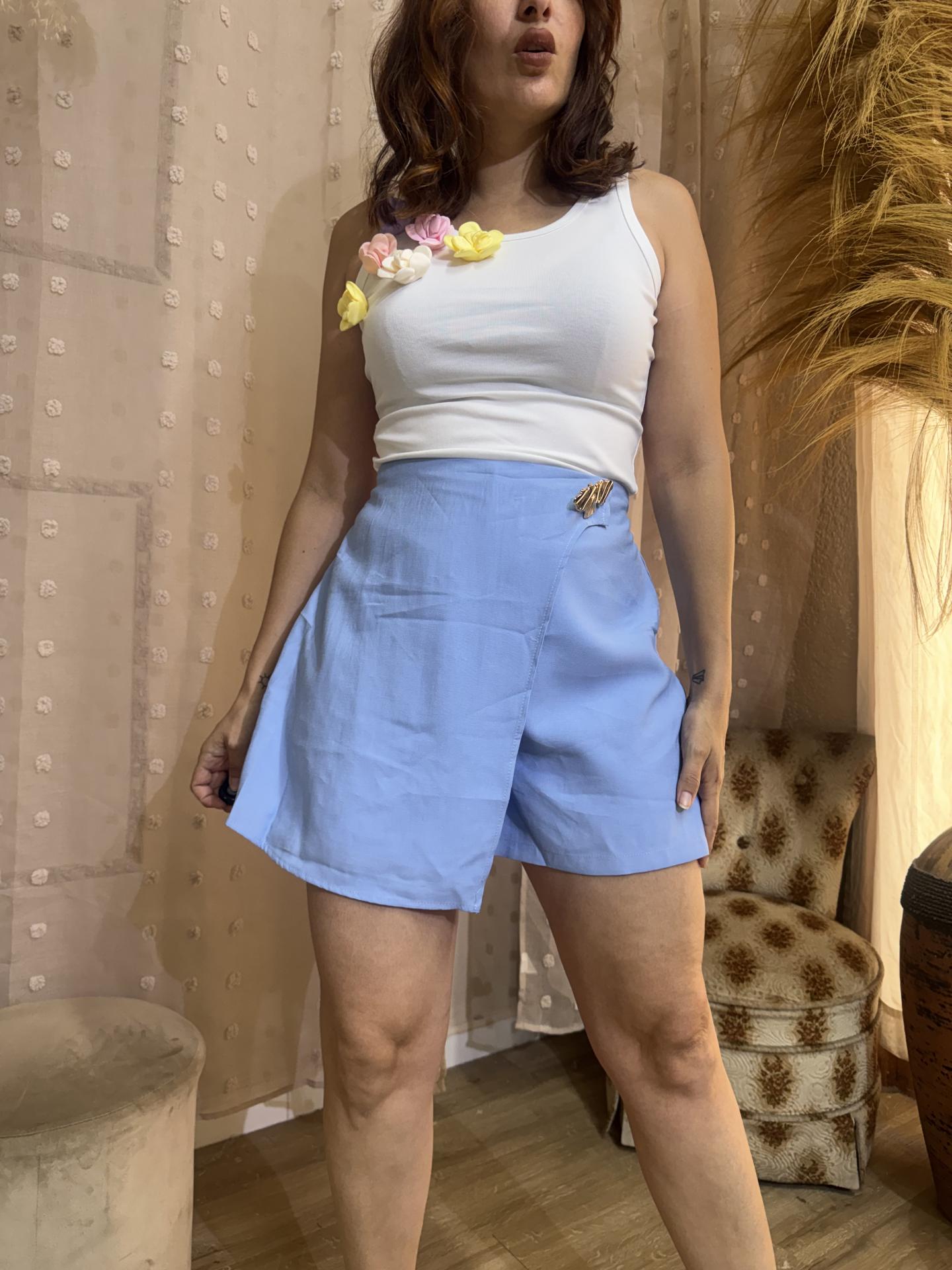 FALDA PANTALON AZUL