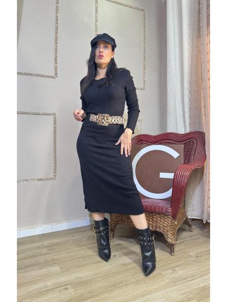 VESTIDO LARGO BASIC NEGRO [0]