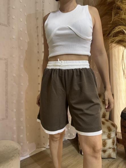 PANTALON BERMUDA DEPORTIVA MARRON [2]