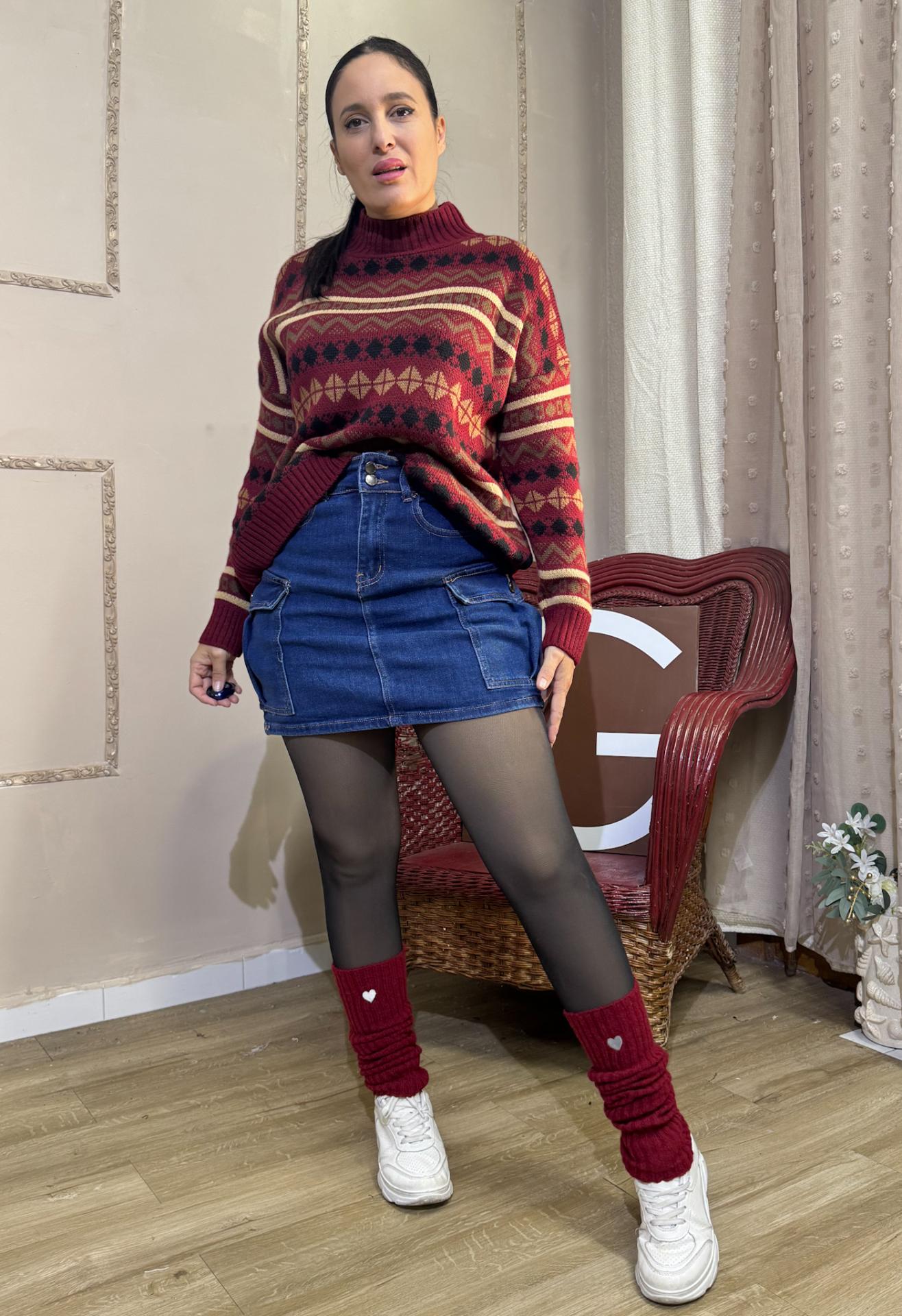 JERSEY DE LANA TONOS GRANATES