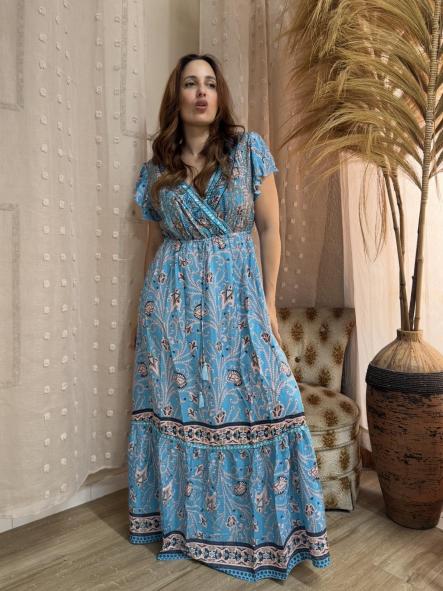 VESTIDO LARGO HINDU AZUL [0]