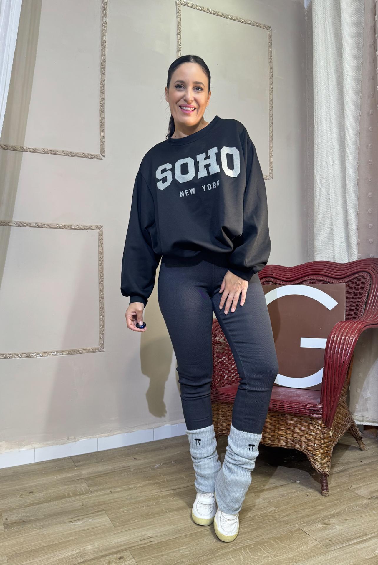 SUDADERA NEGRA SOHO