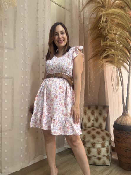 VESTIDO  PANAL DE ABEJA rosa [0]