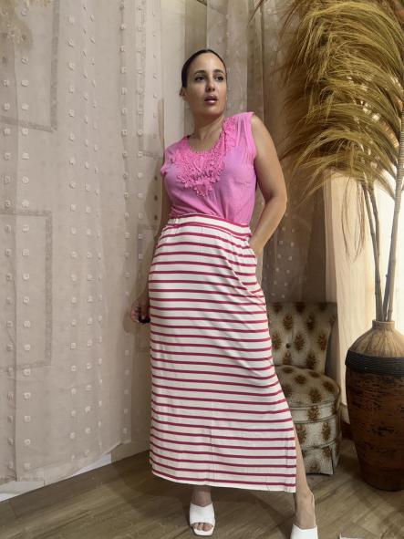 FALDA LARGA NAVY FUCSIA  [1]