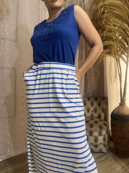 FALDA LARGA NAVY AZUL [4]