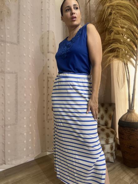FALDA LARGA NAVY AZUL [3]