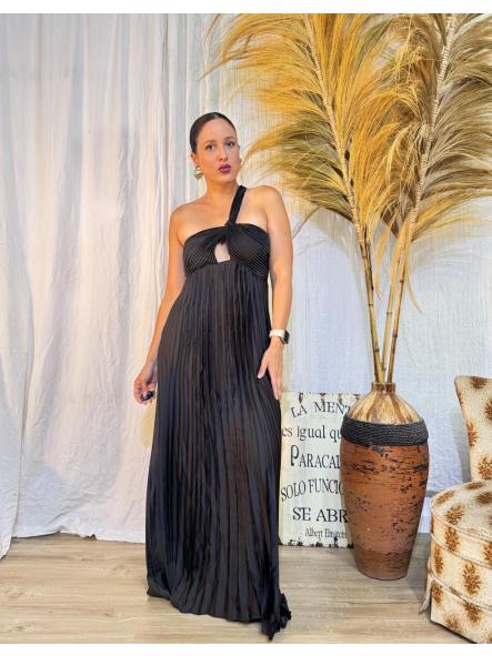 VESTIDO PLISADO NEGRO (EVENTO)