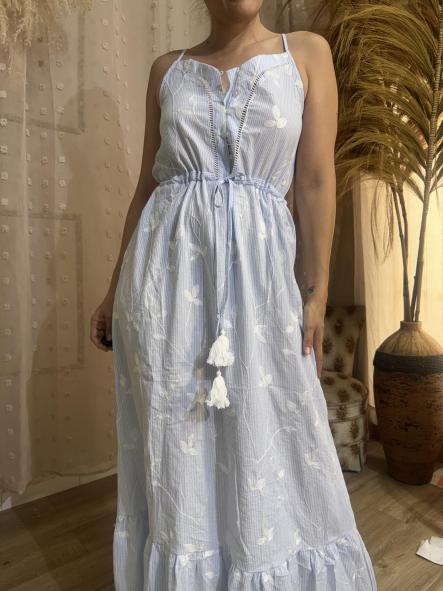 VESTIDO  AZUL RAYAS CLARI  [0]