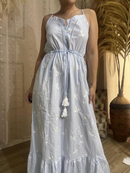 VESTIDO  AZUL RAYAS CLARI  [2]