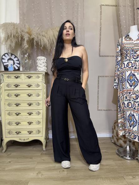 PANTALON TIPO TRAJE  NEGRO CINTURON [1]