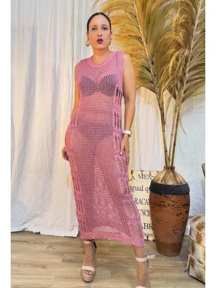 VESTIDO DE PUNTO ROSA  [1]