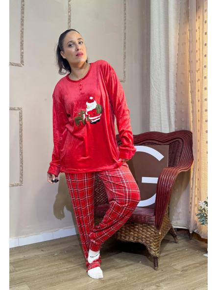 PIJAMA MAFALDA BORDADO VERDE OSCURO  [0]