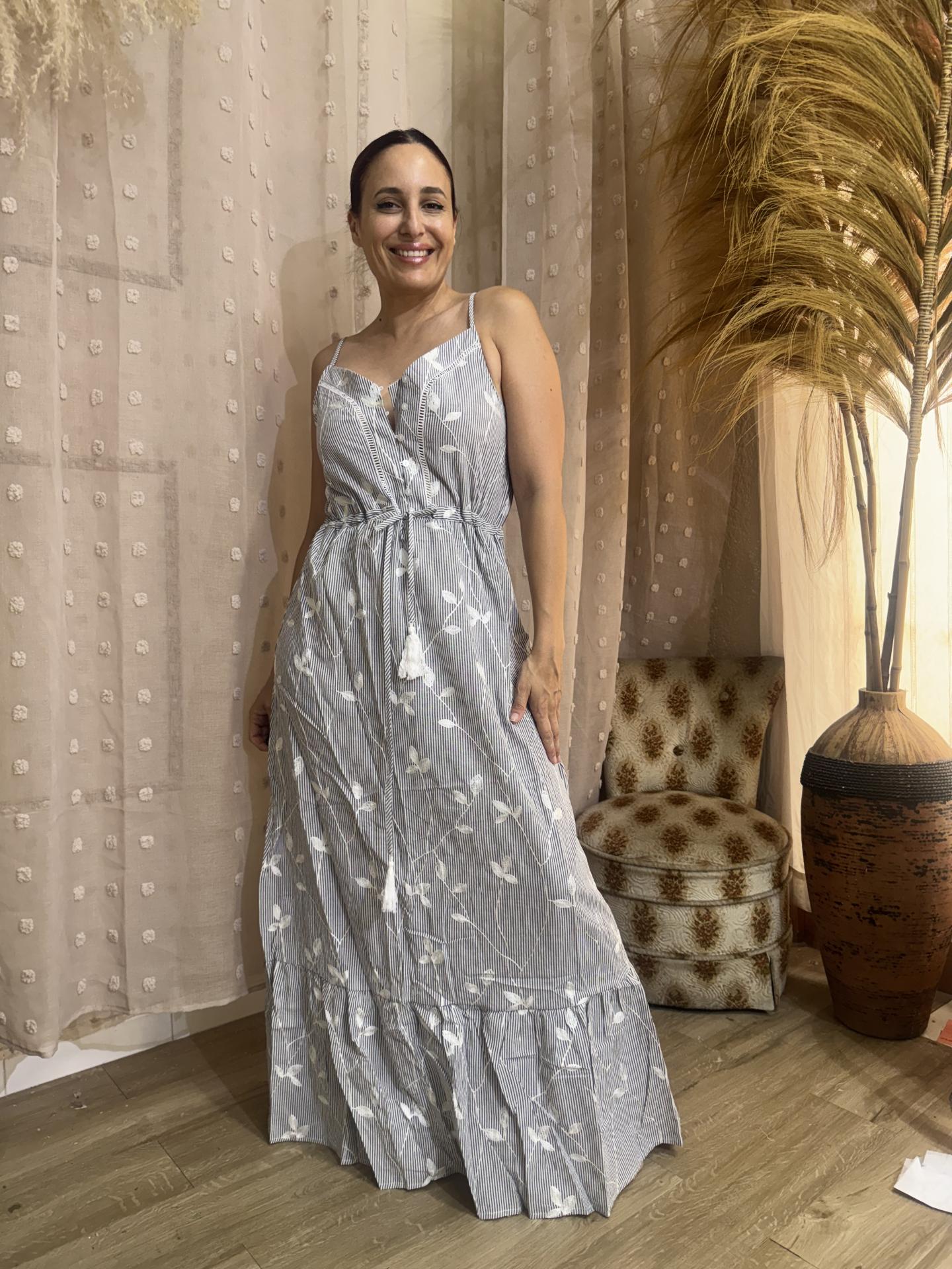 VESTIDO RAYAS AZUL
