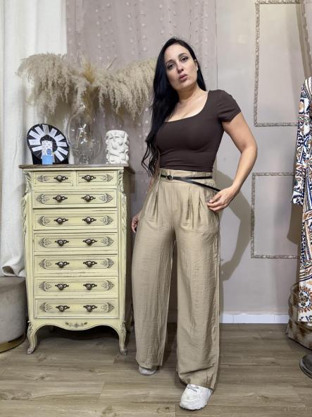 PANTALON TIPO TRAJE  CAMEL CINTURON [2]