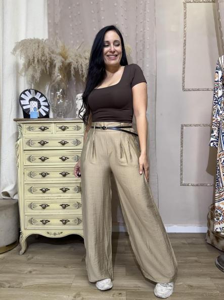 PANTALON TIPO TRAJE  CAMEL CINTURON [0]