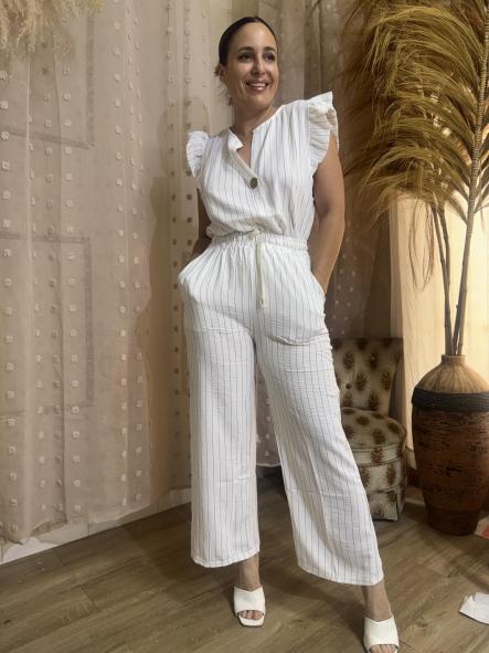 CONJUNTO RAYAS DIPLOMATICAS BLANCO 