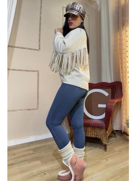 LEGGINS EFECTO VAQUERO PIEL DE TIBURON  [0]