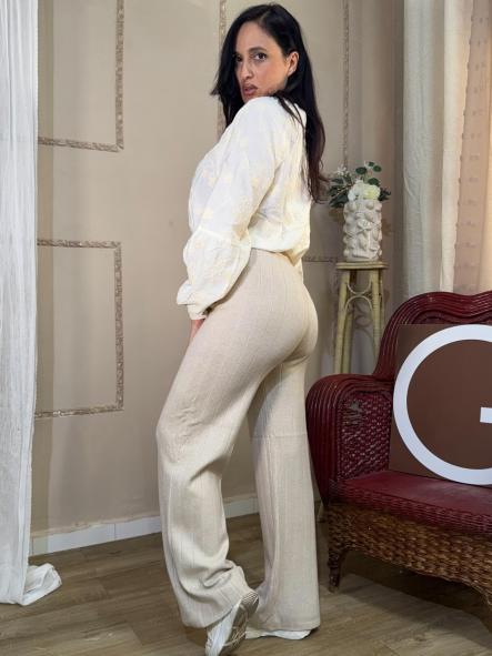PANTALON PUNTO CAMEL CLARO [0]