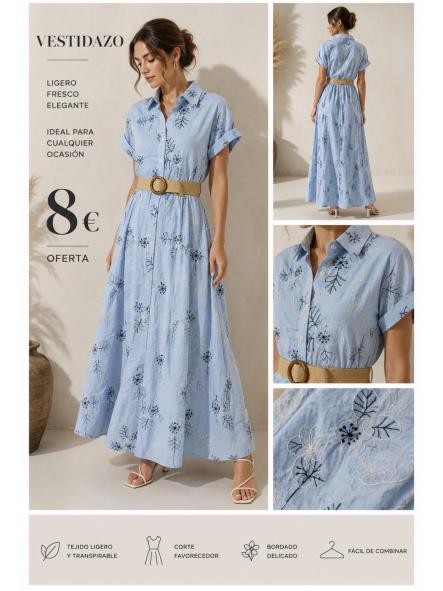 VESTIDO CAMISERO  CON CINTURON [1]