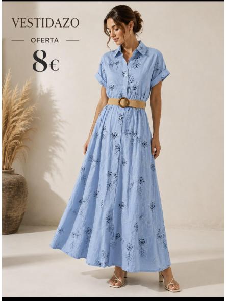 VESTIDO CAMISERO  CON CINTURON [0]