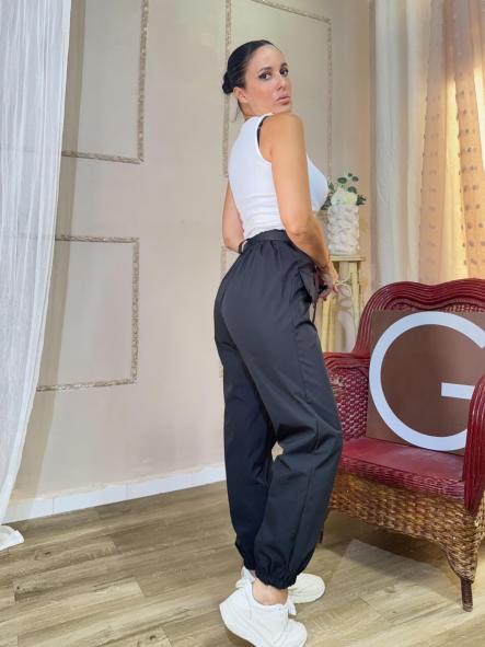 PANTALON CARGO NEGRO CINTURON INCLUIDO [0]