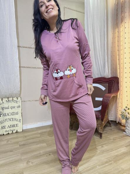 PIJAMA COLOR ROSA CALIDO ARDILLAS [0]