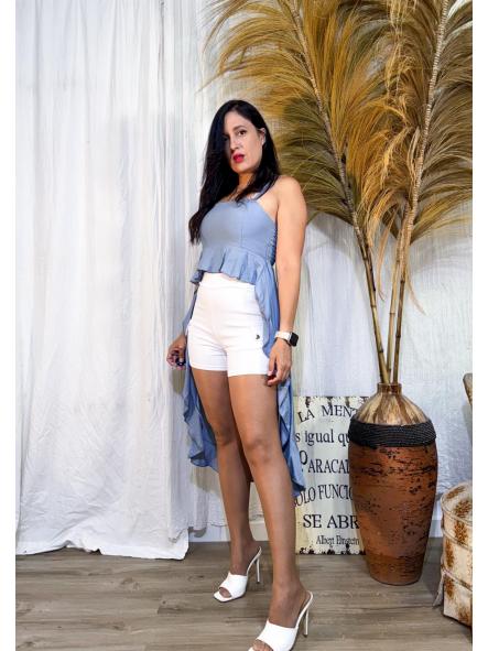 PANTALON CORTO BLANCO CON BOLSILLO [1]