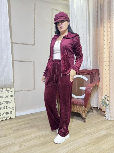 CHANDAL MELOCOTON GRANATE BRILLI (COLEECION PRINGADA)