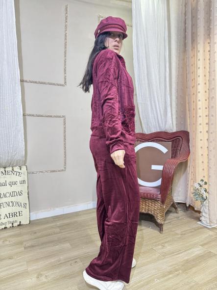 CHANDAL MELOCOTON GRANATE BRILLI (COLEECION PRINGADA) [2]