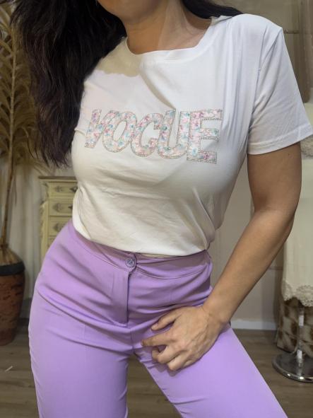 CAMISETA FLORES BLANCA