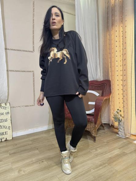 SUDADERA CABALLO NEGRA [1]