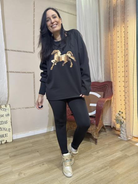 SUDADERA CABALLO NEGRA [0]