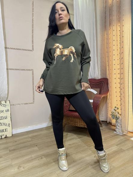 SUDADERA CABALLO VERDE [0]