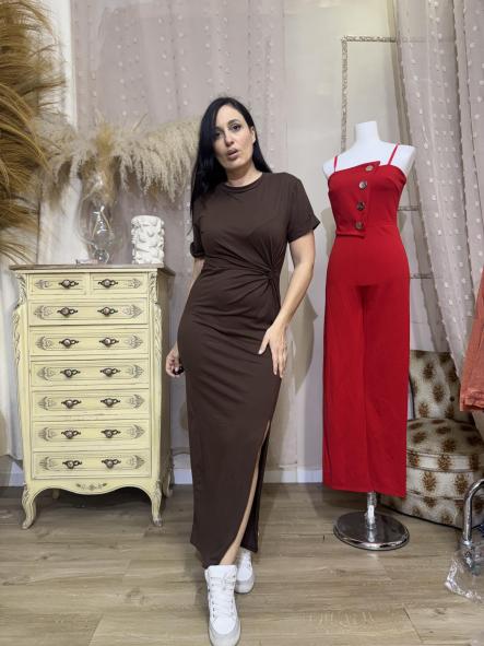 VESTIDO LARGO MARRON [0]