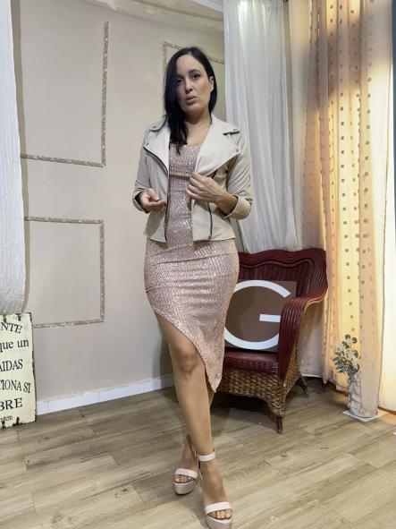 BIKER BEIGE EFECTO PIEL  [1]