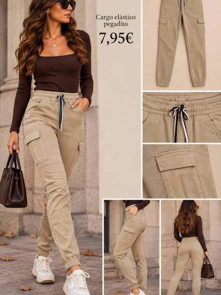 PANTALON CARGO ELASTICO BEIG [0]