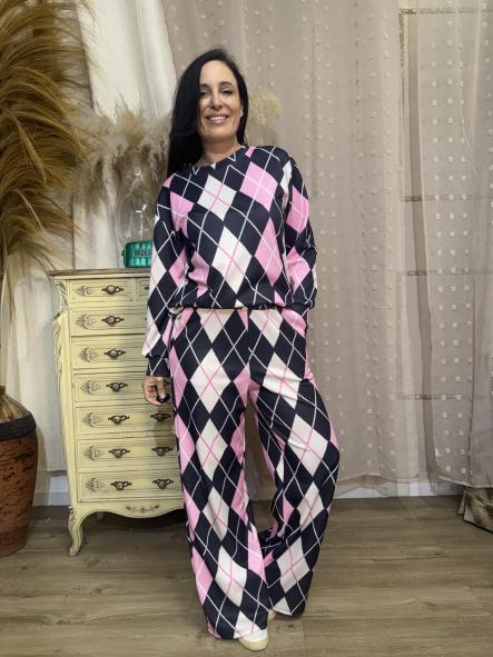 CHANDAL ROMBOS NEGRO  [0]