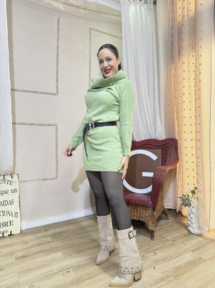 VESTIDO CUELLO VERDE [1]