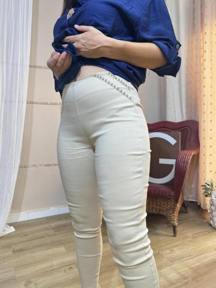 LEGGINS BEIG CIRCONITAS PLATEADAS [0]
