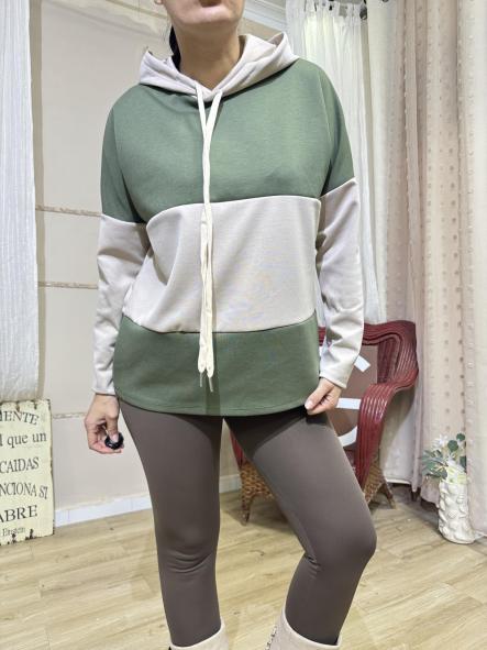 SUDADERA RAYAS VERDES