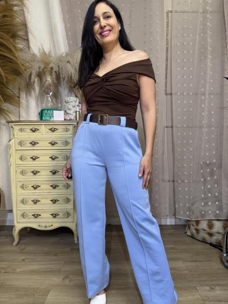 PANTALON CINTURON AZUL [2]