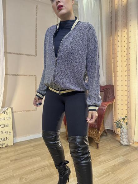 CHAQUETA PLATEADA BOMBER BRILLI [0]