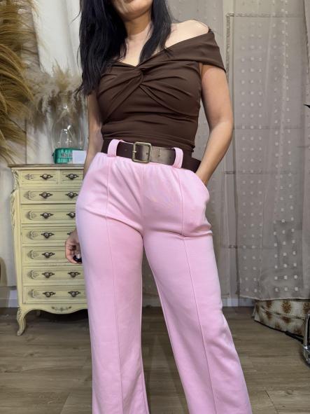 PANTALON CINTURON ROSA [1]