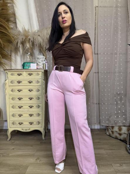 PANTALON CINTURON ROSA [2]
