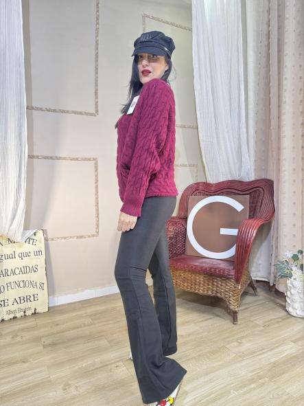 JERSEY GRANATE DE OCHO MANGA MURCIELAGO [0]