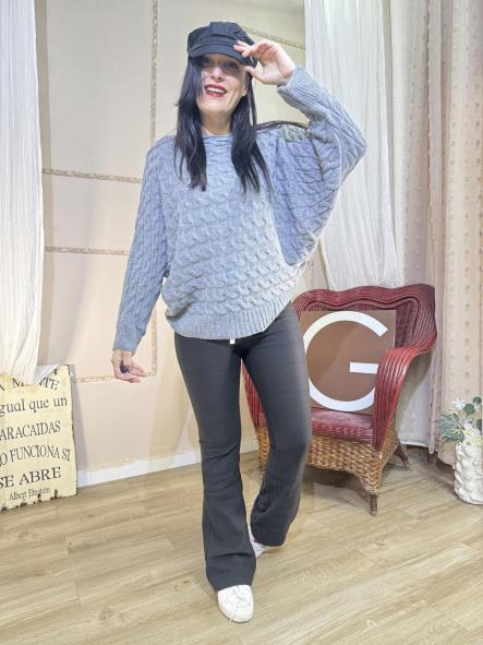 JERSEY GRIS DE OCHO MANGA MURCIELAGO [0]