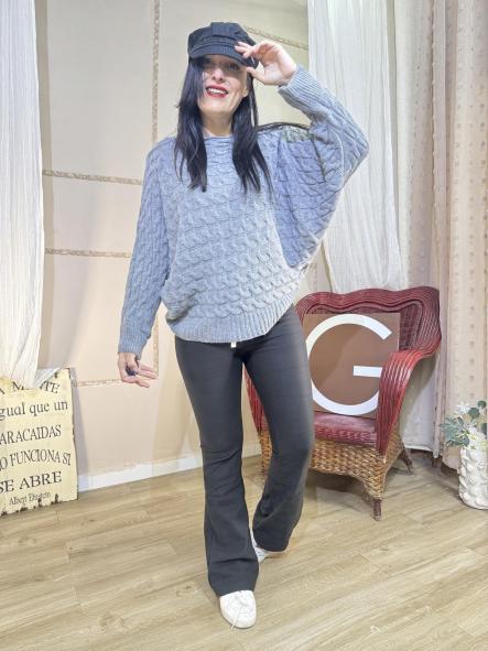 JERSEY GRIS DE OCHO MANGA MURCIELAGO [1]