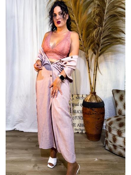 CONJUNTO LENCERO ROSA